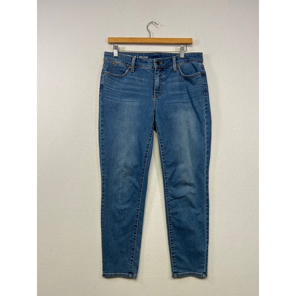 Classic Talbots Women 8 Blue Flawless Slim Ankle Jeans Staple Everyday